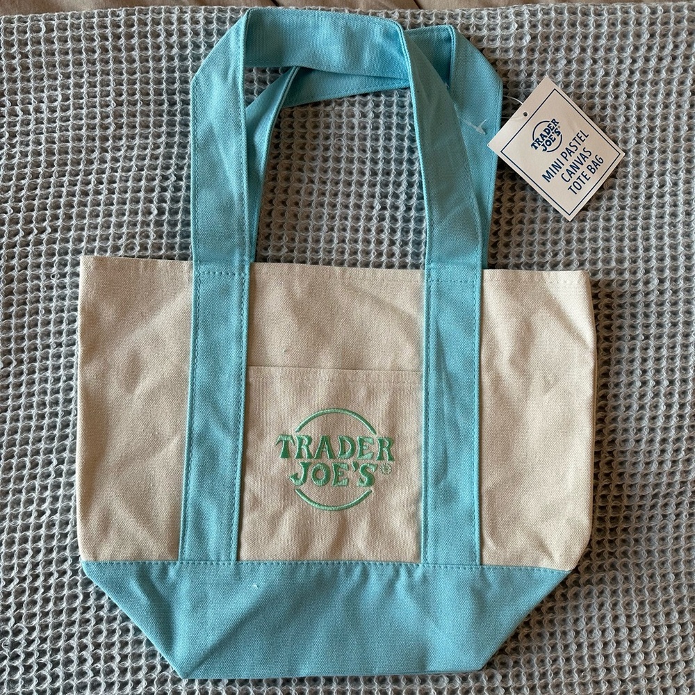 Trader Joe's Mini Tote Bag in Blue
